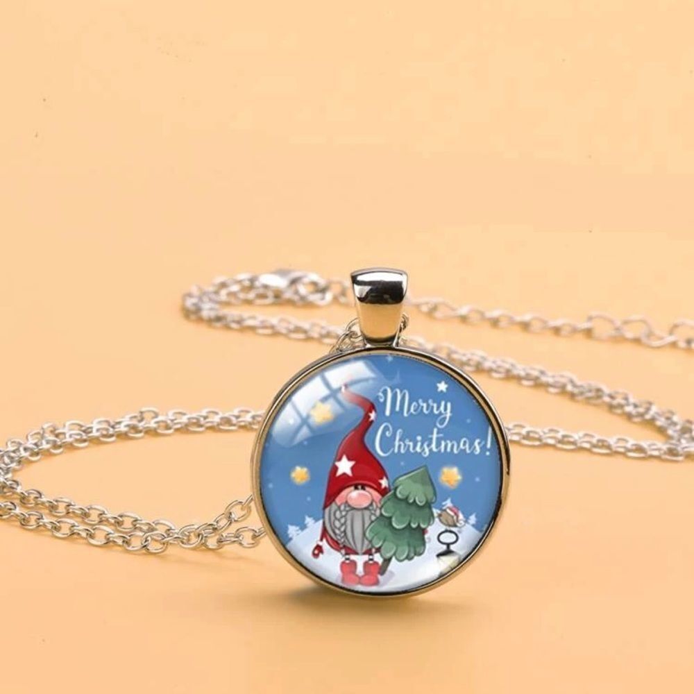 Christmas Gnome Pendant Necklace